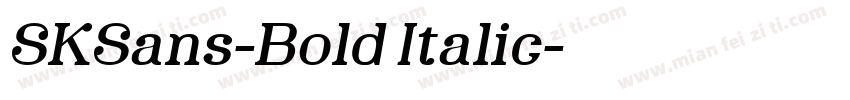 SKSans-Bold Italic字体转换